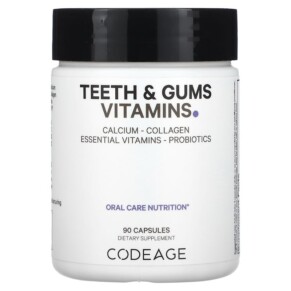 Thực phẩm bổ sung Codeage Teeth & Gums Vitamins Oral Care Nutrition 90 Capsules 853919008489