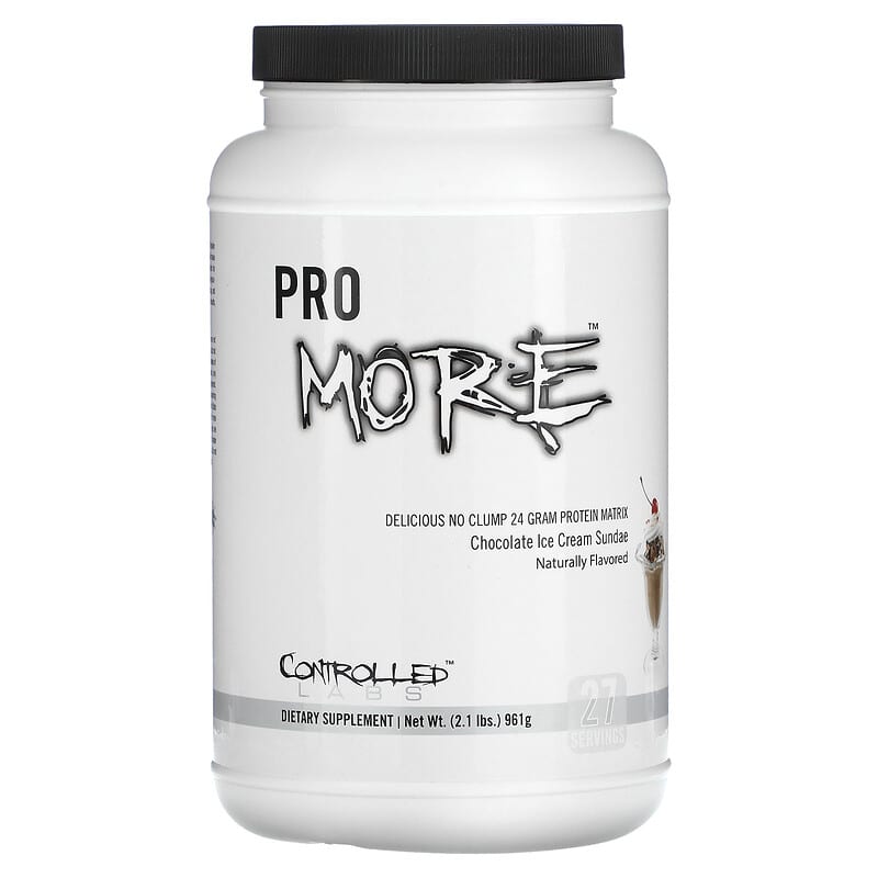 Controlled Labs Pro More Protein Matrix Chocolate Ice Cream Sunday 2,1 lb 961 g 10 controlled labs pro more protein matrix chocolate ice cream sunday 2 1 lb 961 g 120698 850026631067