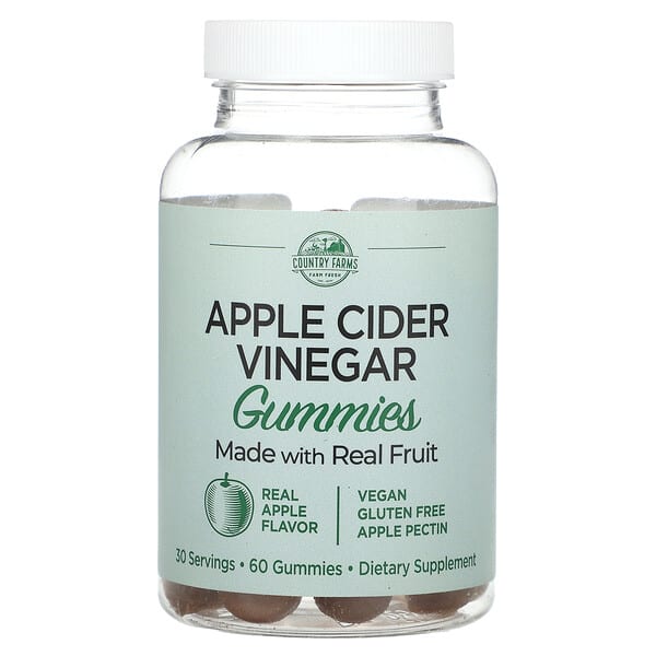 Country Farms Apple Cider Vinegar Gummies Real Apple 60 viên nhai 035046115487