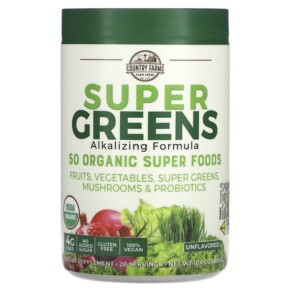 Thực phẩm bổ sung Country Farms Super Greens Alkalizing Formula Unflavored 10.6 oz (300 g) 035046092672