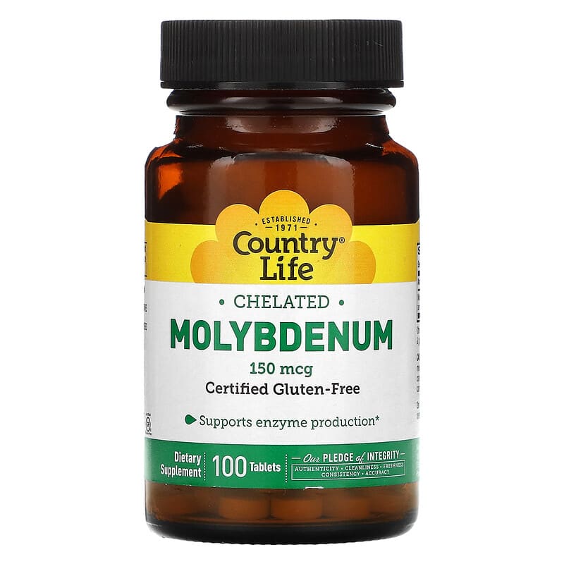 Viên uống Country Life Chelated Molybdenum 150 mcg 100 viên 10 country life chelated molybdenum 150 mcg 100 tablets 15298 015794029656