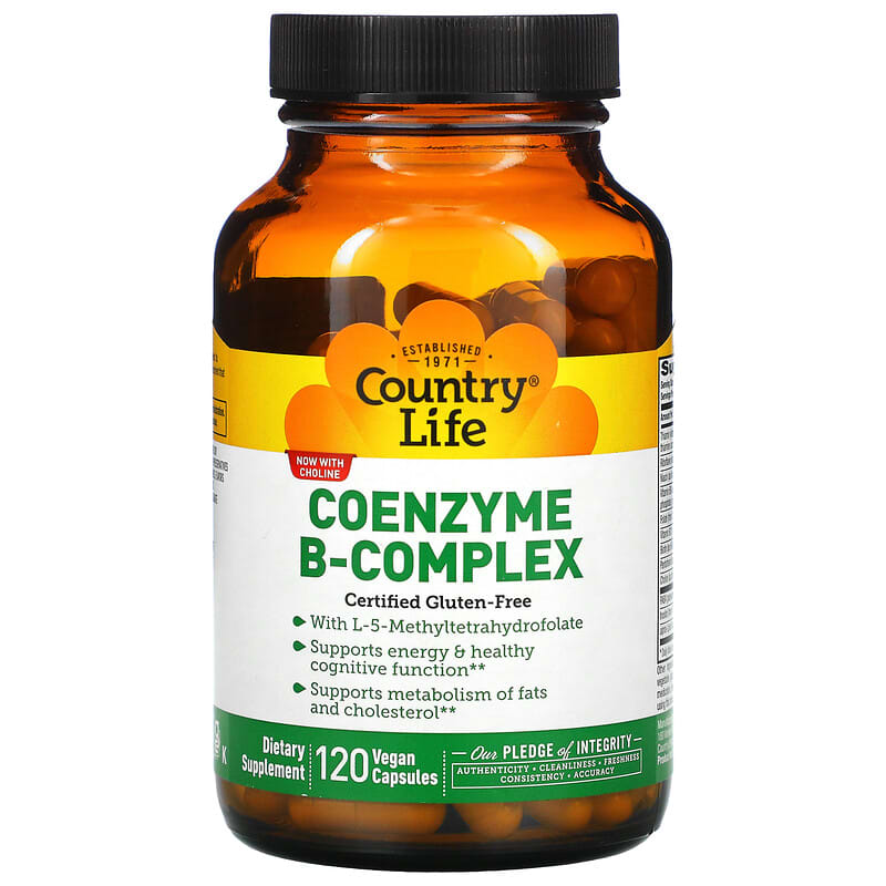 Viên uống Country Life Coenzyme B-Complex 120 viên nang thuần chay 10 country life coenzyme b complex 120 vegan capsules 14591 015794064190