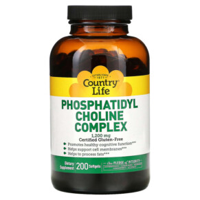 Thực phẩm bổ sung Country Life Phosphatidyl Choline Complex 1.200 mg 200 Softgels 015794045533