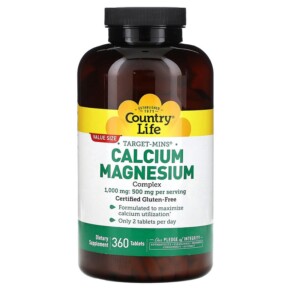 Thực phẩm bổ sung Country Life Target-Mins Calcium-Magnesium Complex 360 Tablets 015794024897
