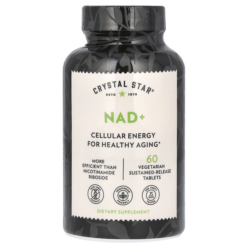 Viên uống tinh thể sao Crystal Star NAD+ 60 viên 10 crystal star nad 60 vegetarian sustained release tablets 139186 747889000034