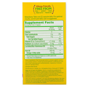 Thành phần vi chất của Culturelle Probiotics 3-in-1 Complete Probiotic with Omega 3s 30 Once Daily Capsules 049100400389