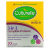 Thực phẩm bổ sung Culturelle Probiotics 3-in-1 Complete Probiotic with Omega 3s 30 Once Daily Capsules 049100400389