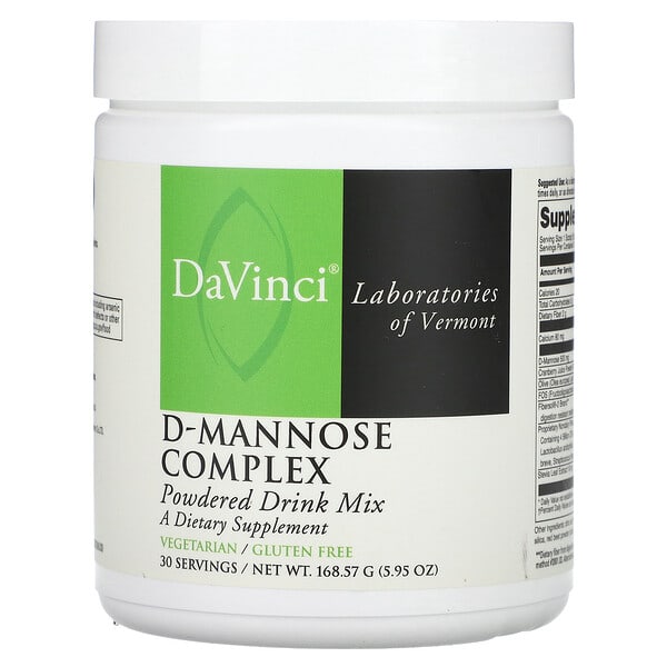 DaVinci Laboratories of Vermont D-Mannose Complex Powdered Drink Mix 5,95 oz 168,57 g 5 DaVinci Laboratories of Vermont D-Mannose Complex Powdered Drink Mix 5,95 oz 168,57 g 026664011053