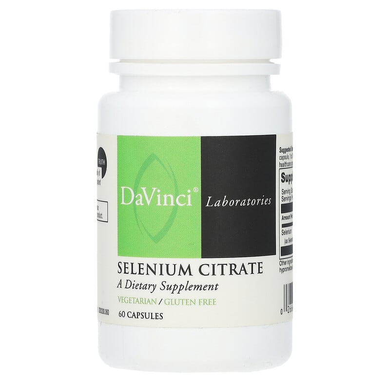 DaVinci Laboratories of Vermont, Selenium Citrate, 60 viên 026664220066