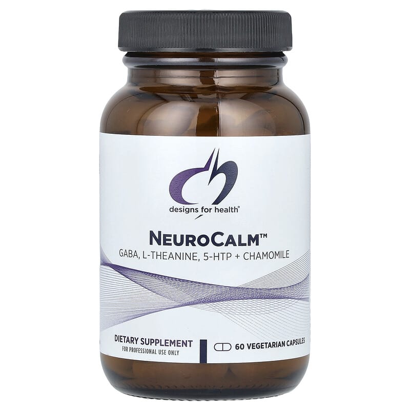 Viên uống giảm căng thẳng NeuroCalm™ 60 viên chay Designs For Health 10 designs for health neurocalm 60 vegetarian capsules 142840 879452002869
