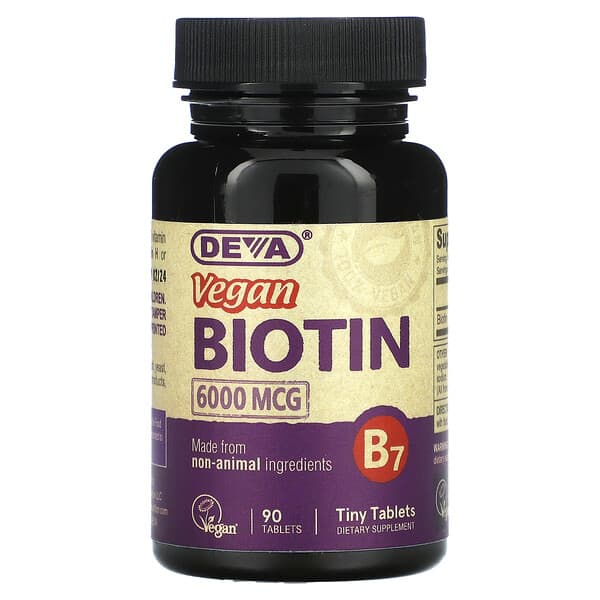 Deva Vegan Biotin 6.000 mcg 90 viên 10 deva vegan biotin 6 000 mcg 90 tablets 120291 895634000508