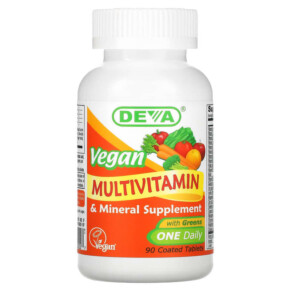 Thực phẩm bổ sung Deva Vegan Multivitamin & Mineral Supplement One Daily 90 Coated Tablets 895634000027