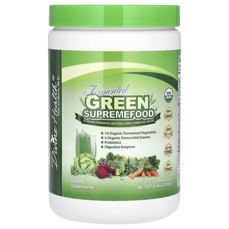 Thực phẩm chức năng lên men xanh Supremefood Divine Health 240g 10 divine health fermented green supremefood 8 46 oz 240 g 142147 860010993293