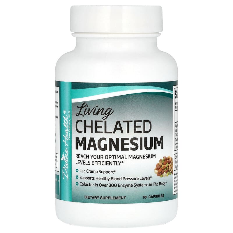 Divine Health, Living, Chelated Magnesium, 60 viên 860010993200