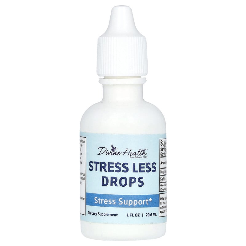 Divine Health, Stress Less Drops, 1 fl oz (29,6 ml) 860010993224