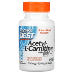 Thực phẩm bổ sung Doctor's Best Acetyl-L-Carnitine with Biosint Carnitines 500 mg 60 Veggie Caps 753950001053