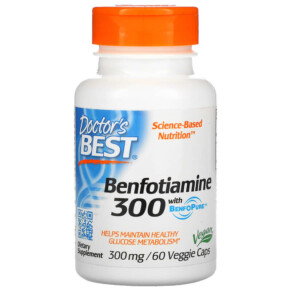 Thực phẩm bổ sung Doctor's Best Benfotiamine with BenfoPure 300 mg 60 Veggie Caps 753950002708