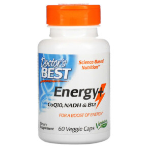 Thực phẩm bổ sung Doctor's Best Energy+ CoQ10 NADH & B12 60 Veggie Caps 753950005044