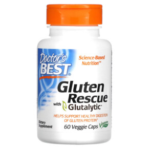 Thực phẩm bổ sung Doctor's Best Gluten Rescue with Glutalytic 60 Veggie Caps 753950004016
