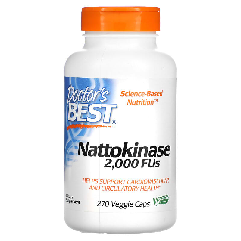 Doctor's Best Nattokinase 2000 FUs 270 viên Thực Phẩm Chức Năng 10 doctor s best nattokinase 2 000 fus 270 veggie caps 36581 753950002531