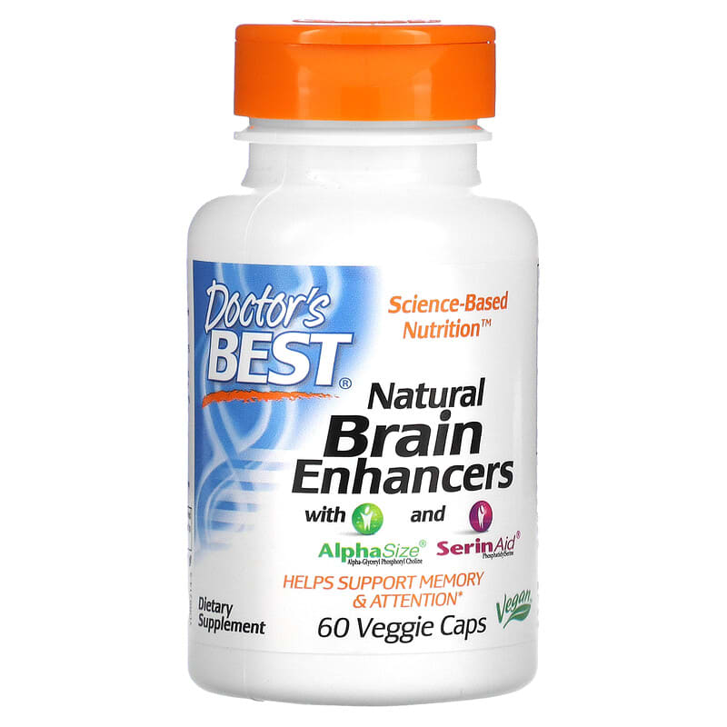 Viên uống tăng cường trí não tự nhiên Doctor's Best với AlphaSize & SerinAid 60 viên thực vật 10 doctor s best natural brain enhancers with alphasize and serinaid 60 veggie caps 21289 753950002142