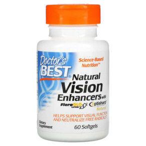 Thực phẩm bổ sung Doctor's Best Natural Vision Enhancers with FloraGlo Lutein 60 Softgels 753950003118