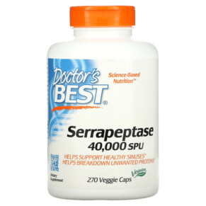 Thực phẩm bổ sung Doctor's Best Serrapeptase 270 Veggie Caps 753950001909