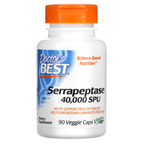Thực phẩm bổ sung Doctor's Best Serrapeptase 40.000 SPU 90 Veggie Caps 753950001497