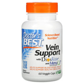 Thực phẩm bổ sung Doctor's Best Vein Support with DiosVein and MenaQ7 60 Veggie Caps 753950001855