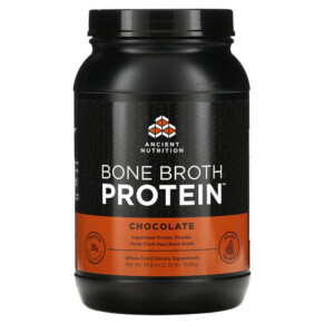 Thực phẩm bổ sung Dr. Axe / Ancient Nutrition Bone Broth Protein Chocolate 2.22 lbs (1008 g) 816401020253