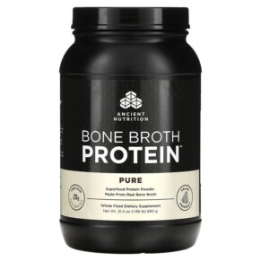 Thực phẩm bổ sung Dr. Axe / Ancient Nutrition Bone Broth Protein Pure 1.96 lbs (890 g) 816401020239