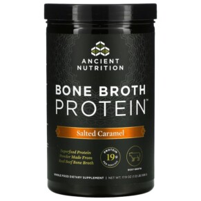 Thực phẩm bổ sung Dr. Axe / Ancient Nutrition Bone Broth Protein Salted Caramel 1.12 lb (506 g) 816401022448