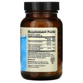 Thành phần vi chất của Dr. Mercola Calcium with Vitamins D3 & K2 90 Capsules 813006019958