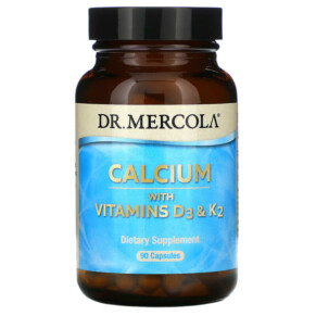 Thực phẩm bổ sung Dr. Mercola Calcium with Vitamins D3 & K2 90 Capsules 813006019958