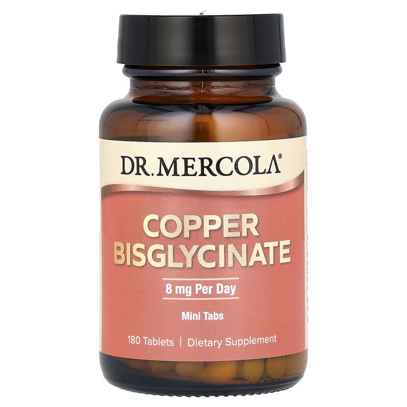 Dr. Mercola, Copper Bisglycinate, 8 mg, 180 viên 810094213398