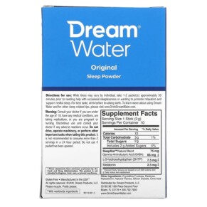 Bột Ngủ Dream Water Snoozeberry 10 gói 3g/gói 3 Thành phần vi chất của Dream Water Sleep Powder Snoozeberry 10 Sticks 3 g Each 857430002384