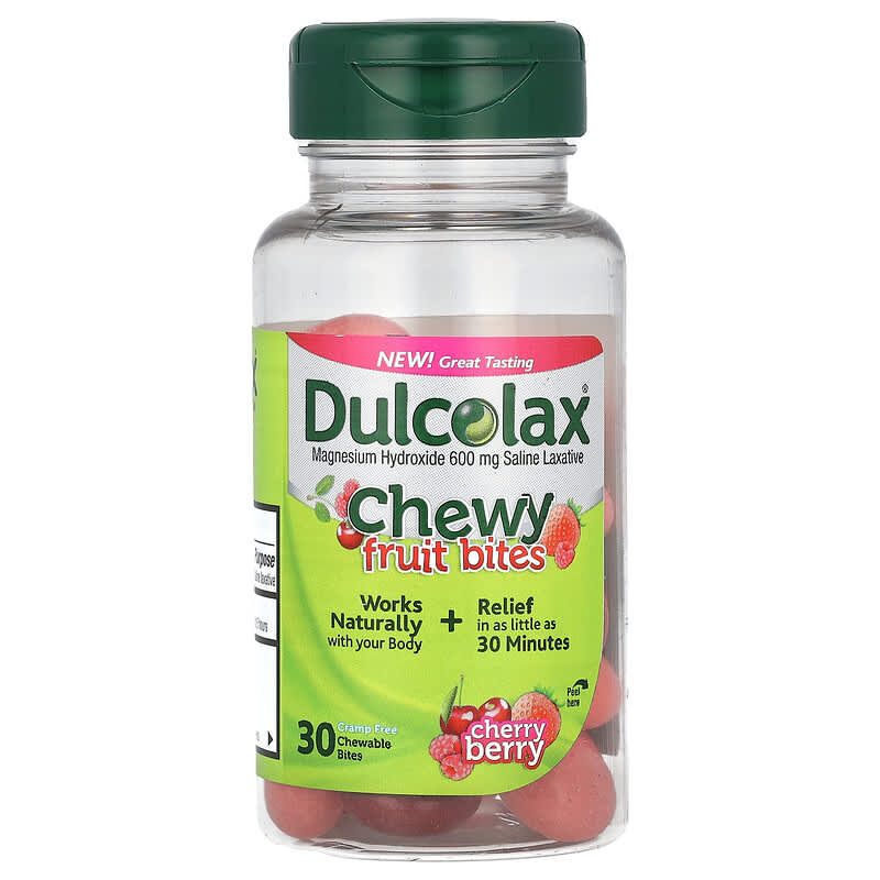 Dulcolax, Chewy Fruit Bites, Cherry Berry, 30 Chewable Bites 681421025706