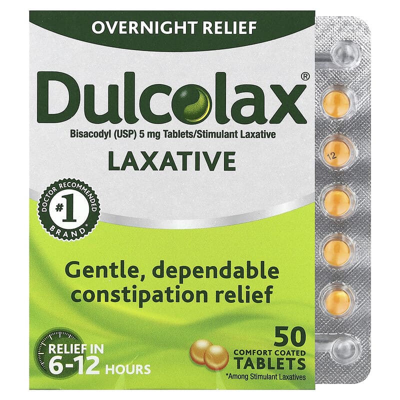 Dulcolax, Laxative, 50 Comfort Coated Tablets 681421020039