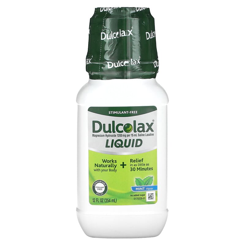 Dulcolax, Liquid Laxative, Mint, 12 fl oz (354 ml) 681421029209