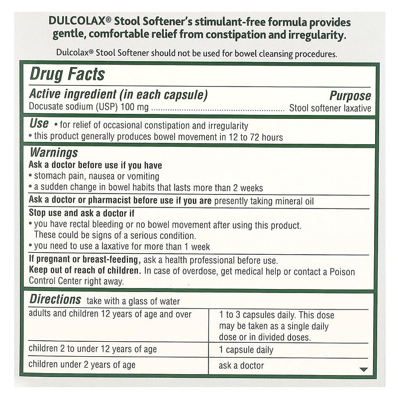 Thuốc nhuận tràng Dulcolax, viên làm mềm phân 50 viên 9 Thuốc nhuận tràng Dulcolax, viên làm mềm phân 50 viên 681421022033