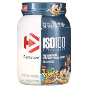 Thực phẩm bổ sung Dymatize ISO 100 Hydrolyzed 100% Whey Protein Isolate Fruity Pebbles 1.3 lbs (600 g) 705016354207