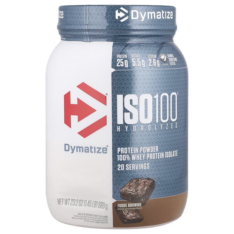 Dymatize ISO100 Whey Protein Isolate Thủy Phân Hương Bánh Brownie 1,45 lb (660 g) 10 dymatize iso100 hydrolyzed 100 whey protein isolate fudge brownie 1 45 lb 660 g 143857 705016600342