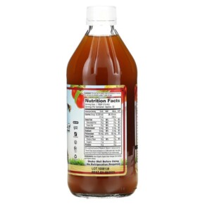 Giấm táo hữu cơ Dynamic Health nguyên chất với mẹ & mật ong 473 ml 3 Thành phần vi chất của Dynamic Health Organic Raw Apple Cider Vinegar with Mother & Honey 16 fl oz (473 ml) 790223102284