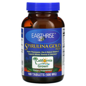 Thực phẩm bổ sung Earthrise Spirulina Gold Plus 500 mg 180 Tablets 032602846281