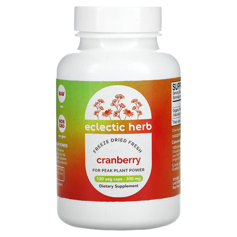 Viên uống việt quất tươi đông khô Eclectic Institute 300 mg 120 viên thực vật 10 eclectic institute freeze dried fresh cranberry 300 mg 120 veg caps 2849 023363301386