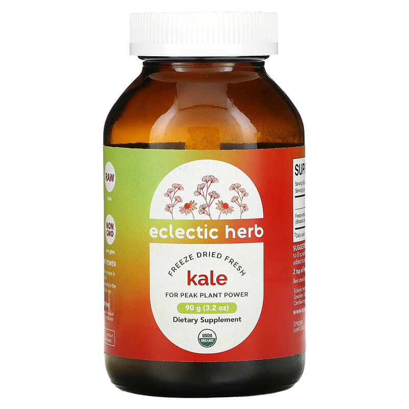 Bột cải xoăn tươi đông khô Eclectic Institute 3.2 oz (90 g) 10 eclectic institute freeze dried fresh kale 3 2 oz 90 g 42153 023363379286
