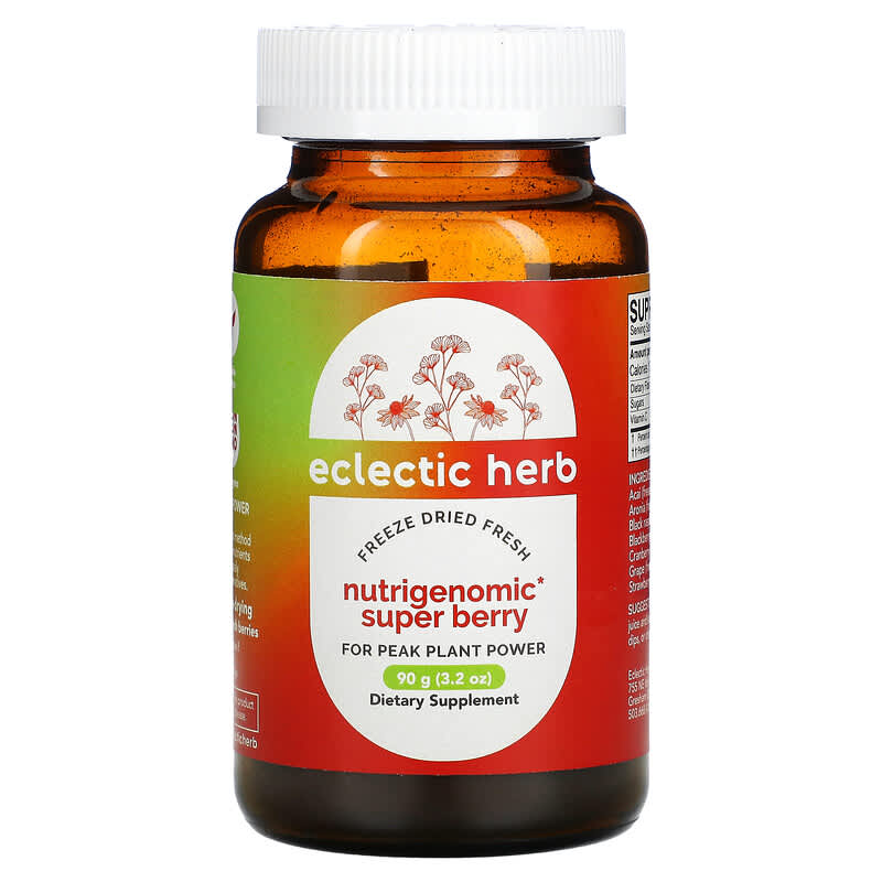Bột siêu trái cây dinh dưỡng tươi đông khô Eclectic Institute 3.2 oz (90 g) 10 eclectic institute freeze dried fresh nutrigenomic super berry 3 2 oz 90 g 18830 023363379163