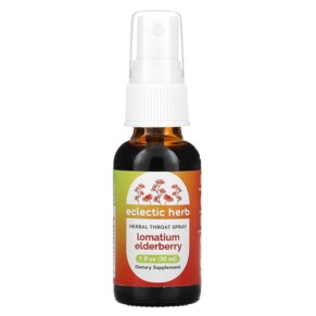 Thực phẩm bổ sung Eclectic Institute Herbal Throat Spray Lomatium Elderberry 1 fl oz (30 ml) 023363221158