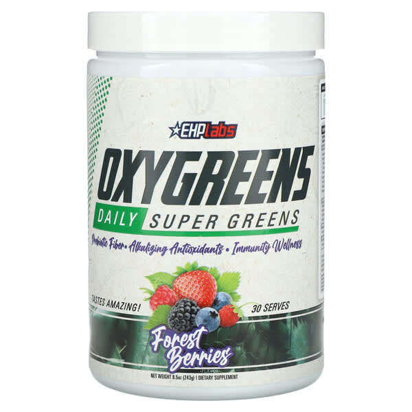 EHPlabs OxyGreens Daily Super Greens Forest Berries 8,5 oz 243 g 10 ehplabs oxygreens daily super greens forest berries 8 5 oz 243 g 122854 850034182759