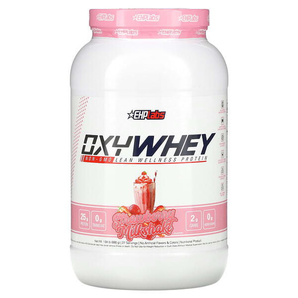 EHPlabs OxyWhey Lean Wellness Protein Strawberry Milkshake 1,94 lb 880 g 850029937791